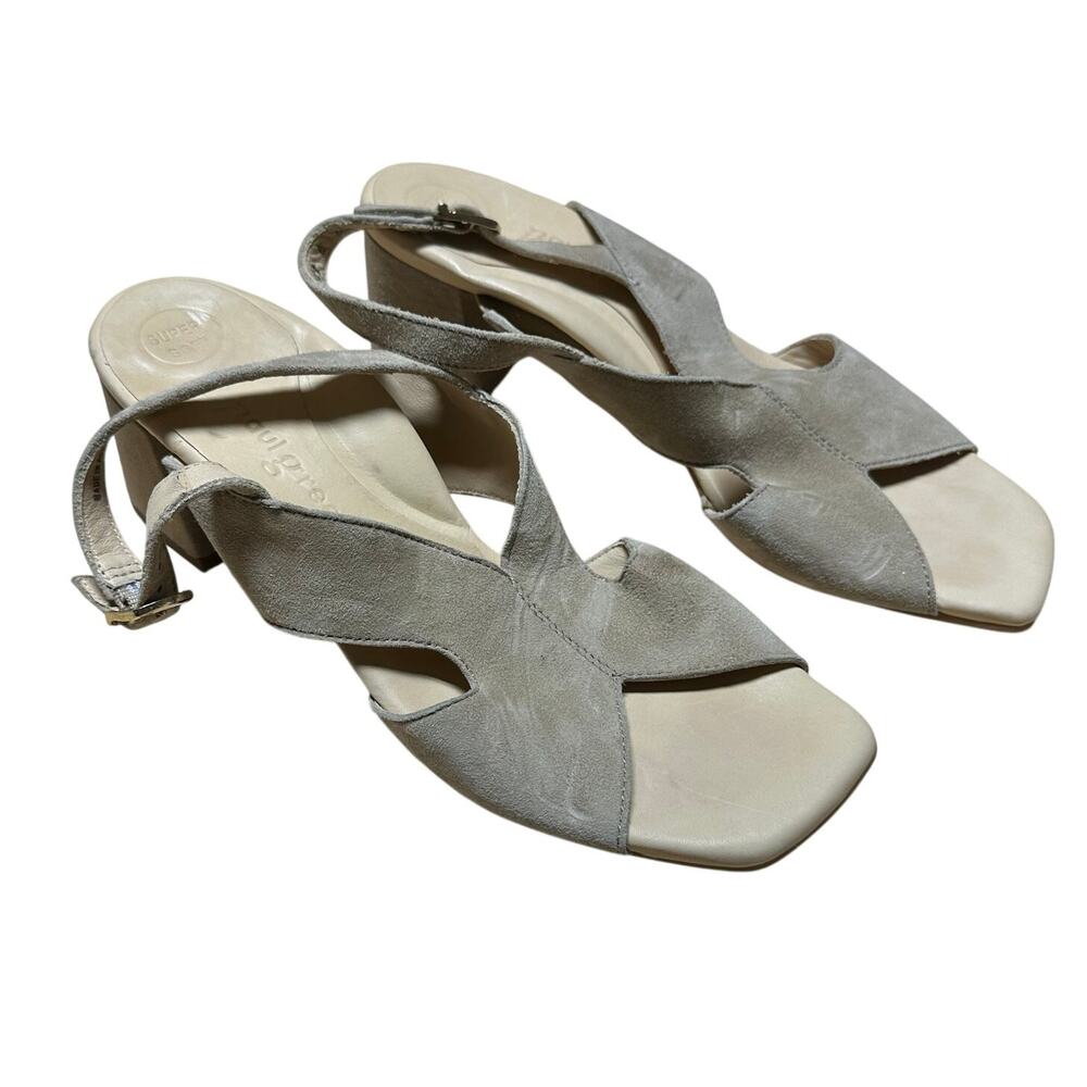 Paul Green Sandalia Remy Champagne Suede Women's Size 5.5 (US 8) GUC